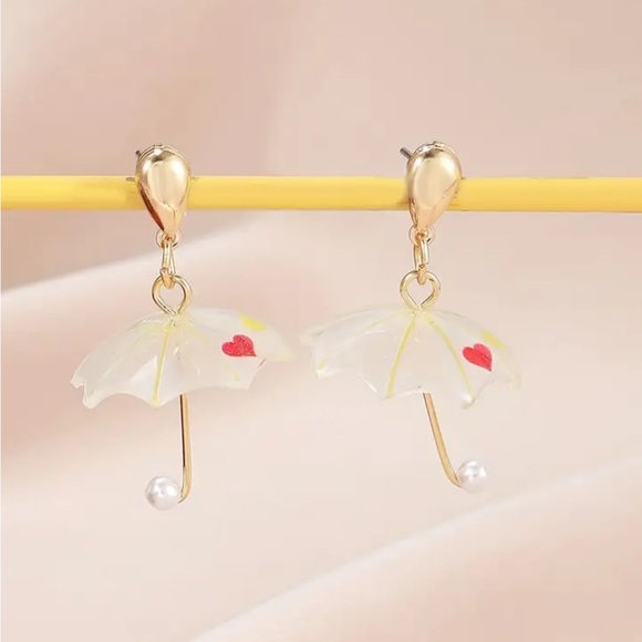 Umbrella Dangle Earrings - Picture 3 of 4